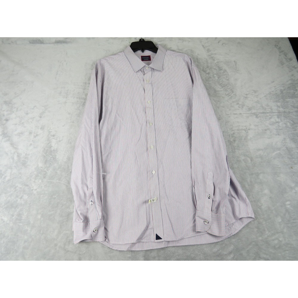 UNTUCKit Shirt Mens XXL Striped Long Sleeve Button Down Cotton Red White Blue